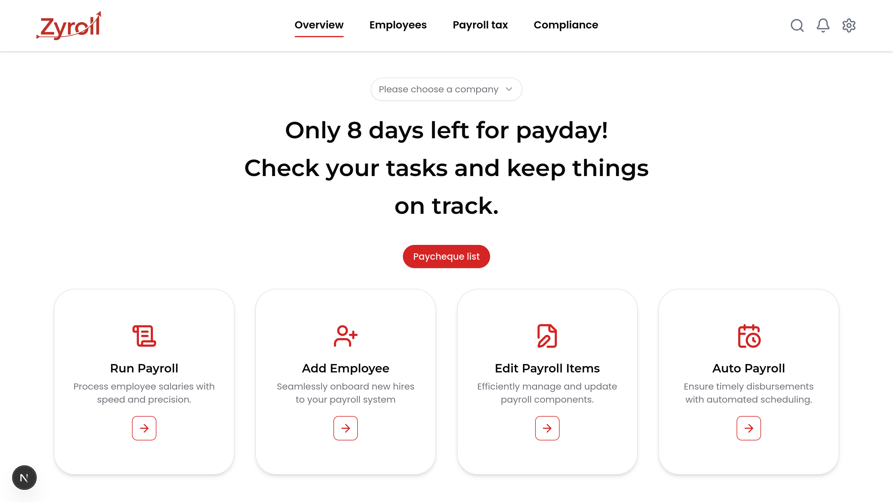Payroll Software Interface